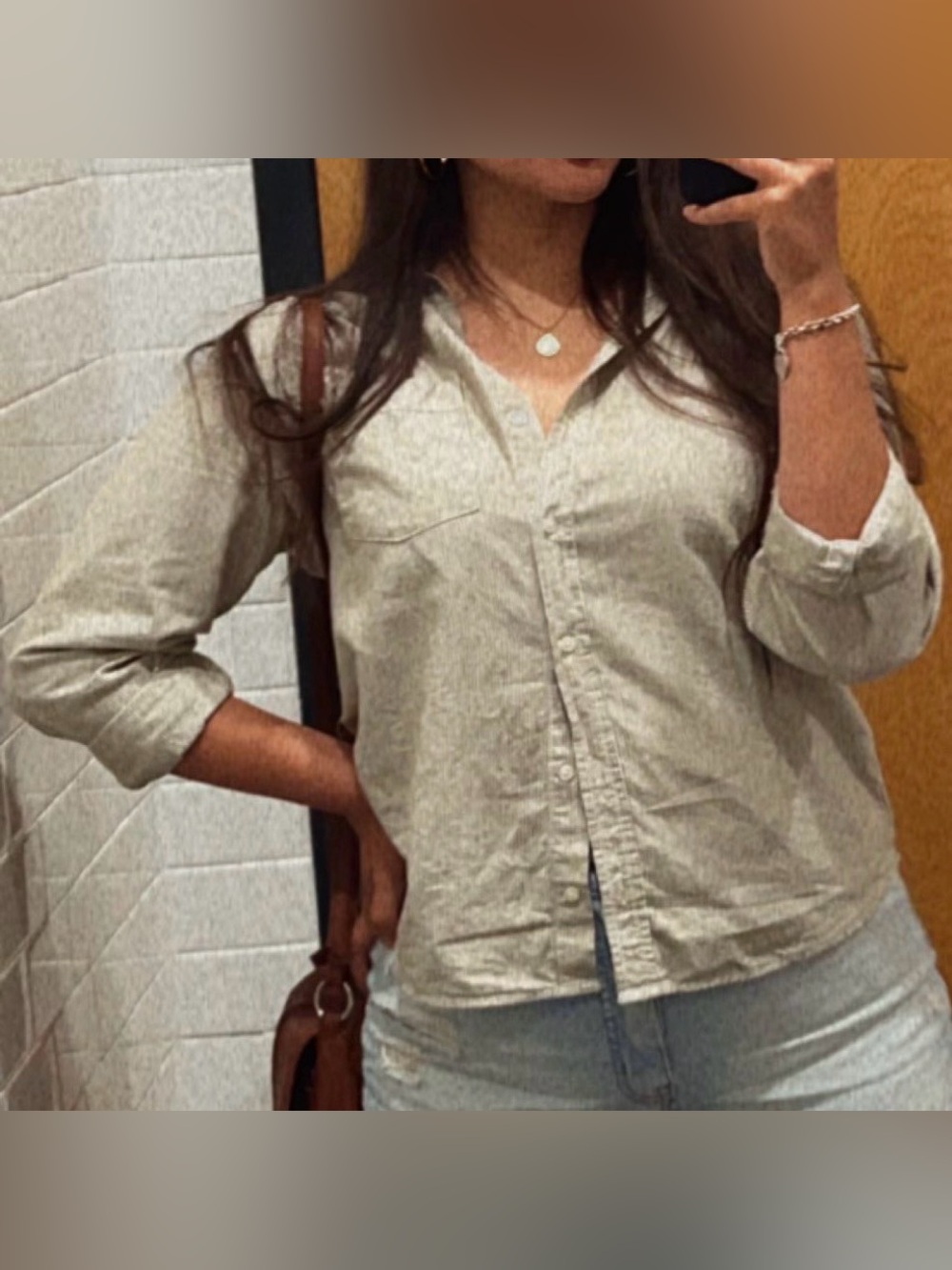 Universal Thread Striped Button Up Shirt - Picture 6 of 6